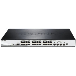 D-Link DGS-1510-28XMP 28-Port Gigabit L2/3 Managed PoE+ Switch, 4 10GbE SFP+ slots, supports stacking